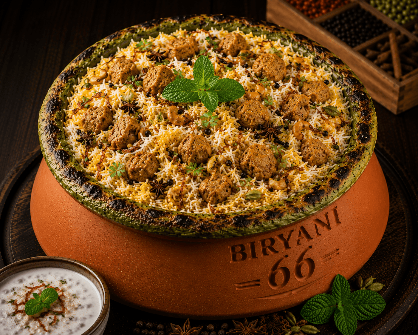 Lucknowi Soya Chunks Biryani